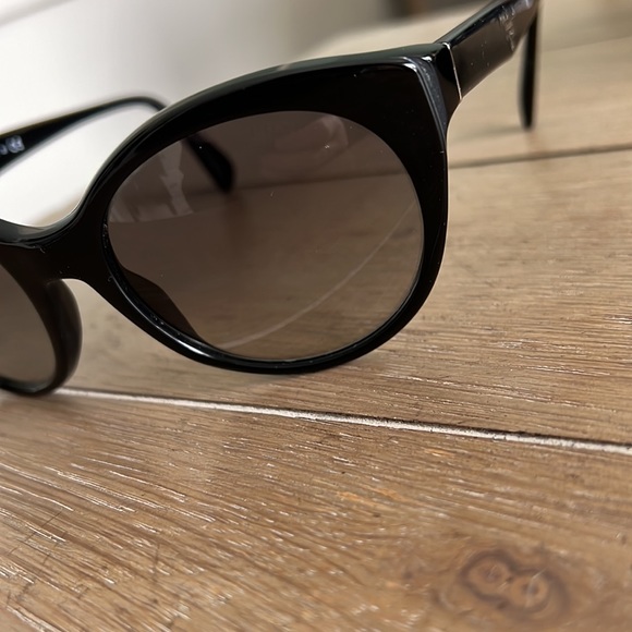 Authentic Prada SPR 230 black silver signature cat eye sunglasses W/box 56/20 - Picture 17 of 17